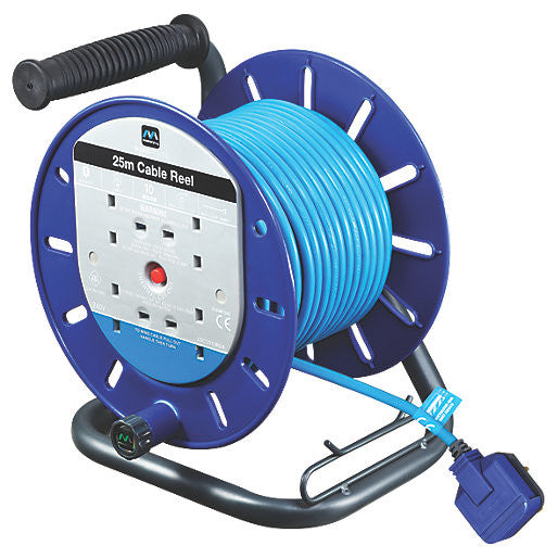 Cable de extensión de 13 A, 4 unidades, 25 m, 240 V