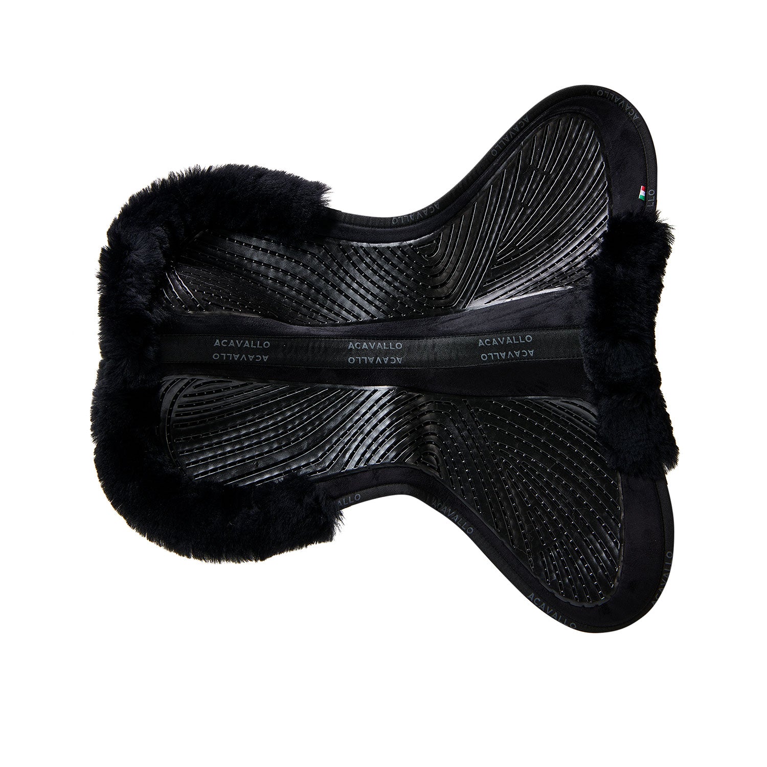 Suede Cut-Out Sheepskin Twin Sided Gel Half Pad