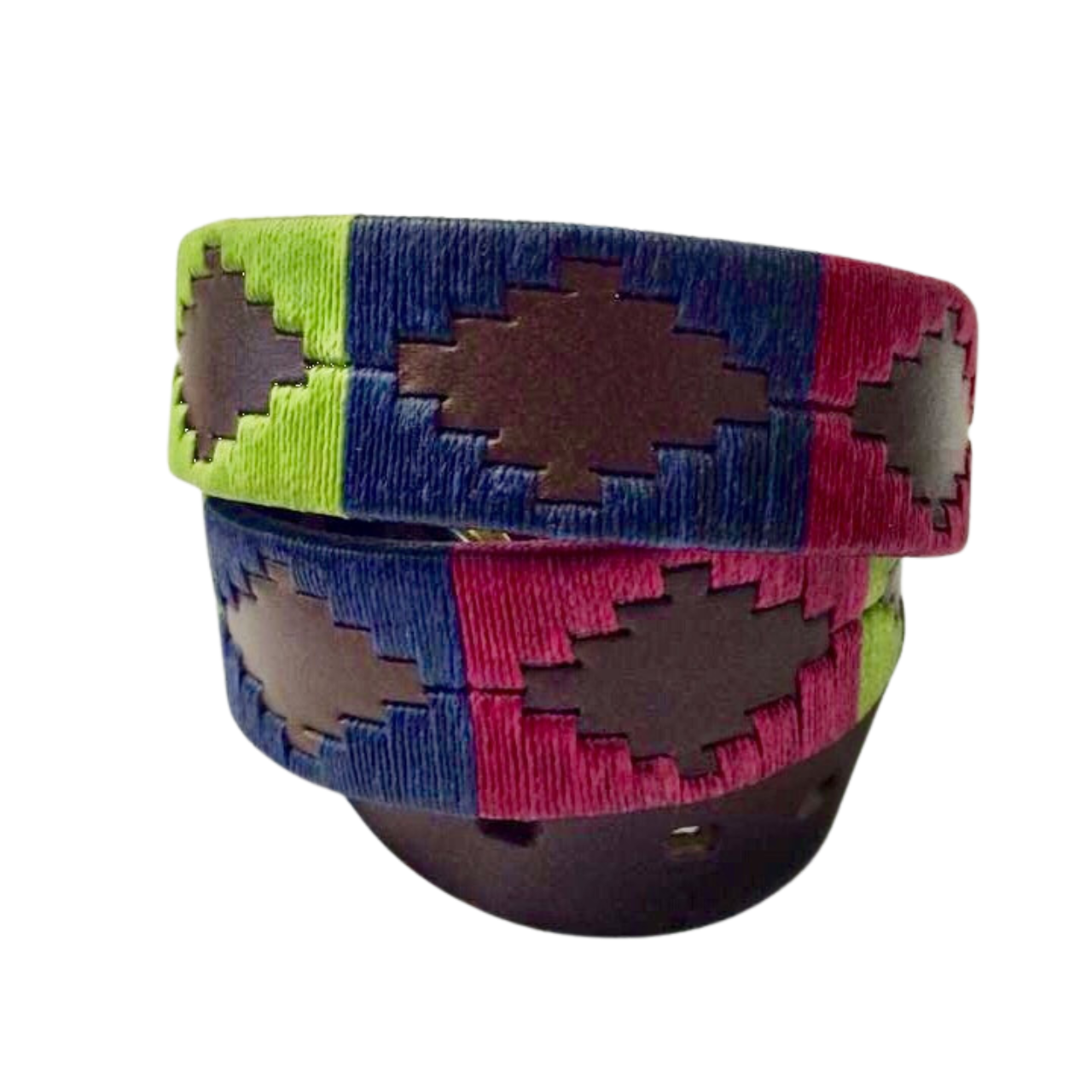 Argentine Belt (Lime Green/Navy/Purple)