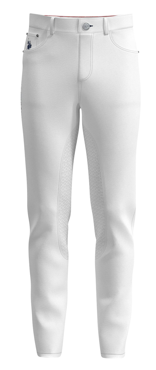 Polo USPA Pro blanco para hombre