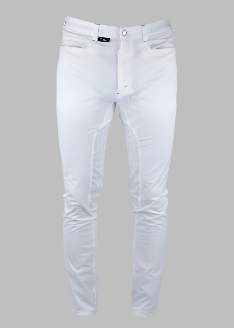 PRISA Mens Engineered White Jeans
