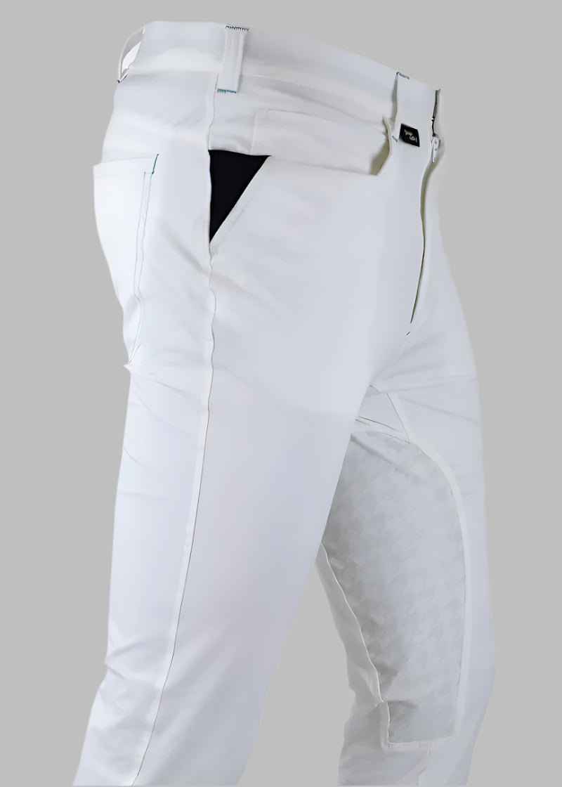PRISA Mens Engineered White Jeans