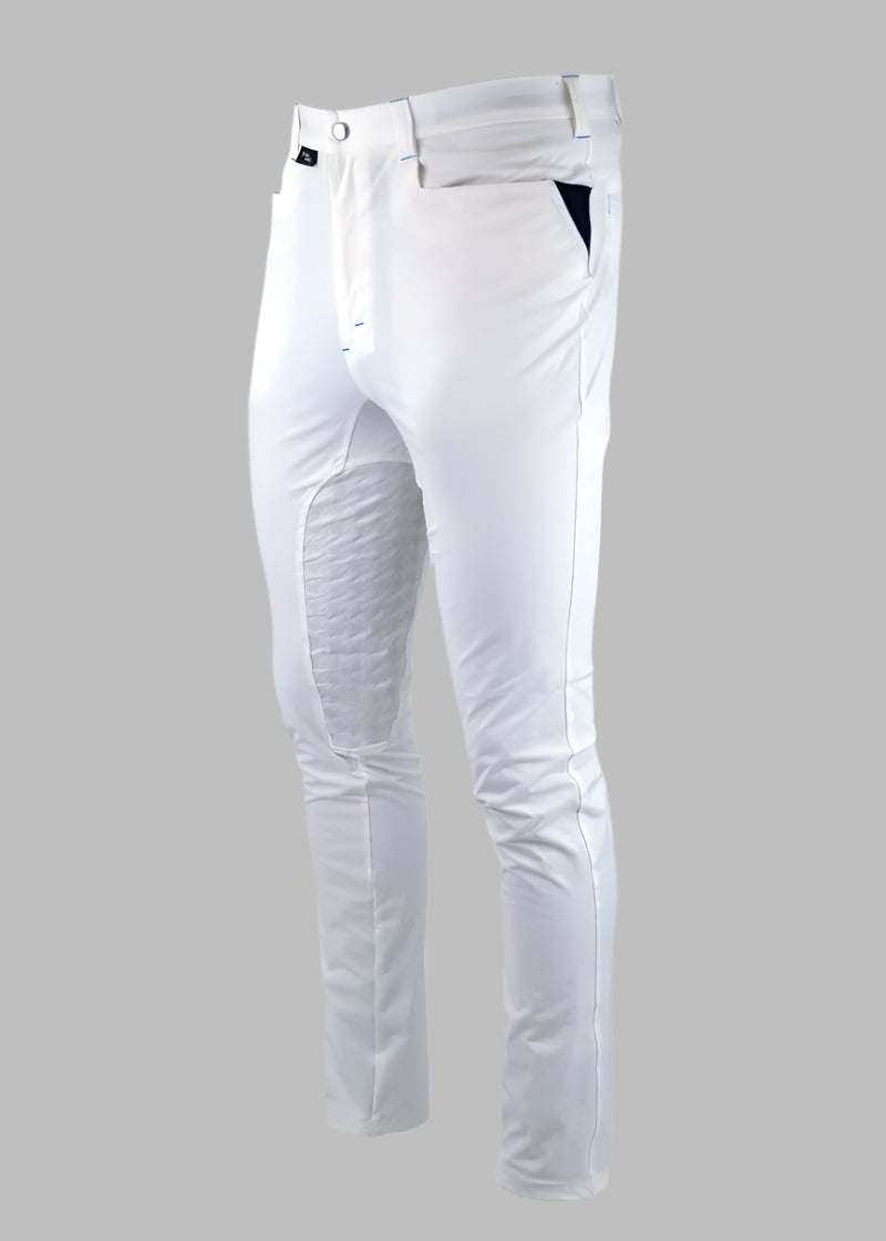PRISA Mens Engineered White Jeans