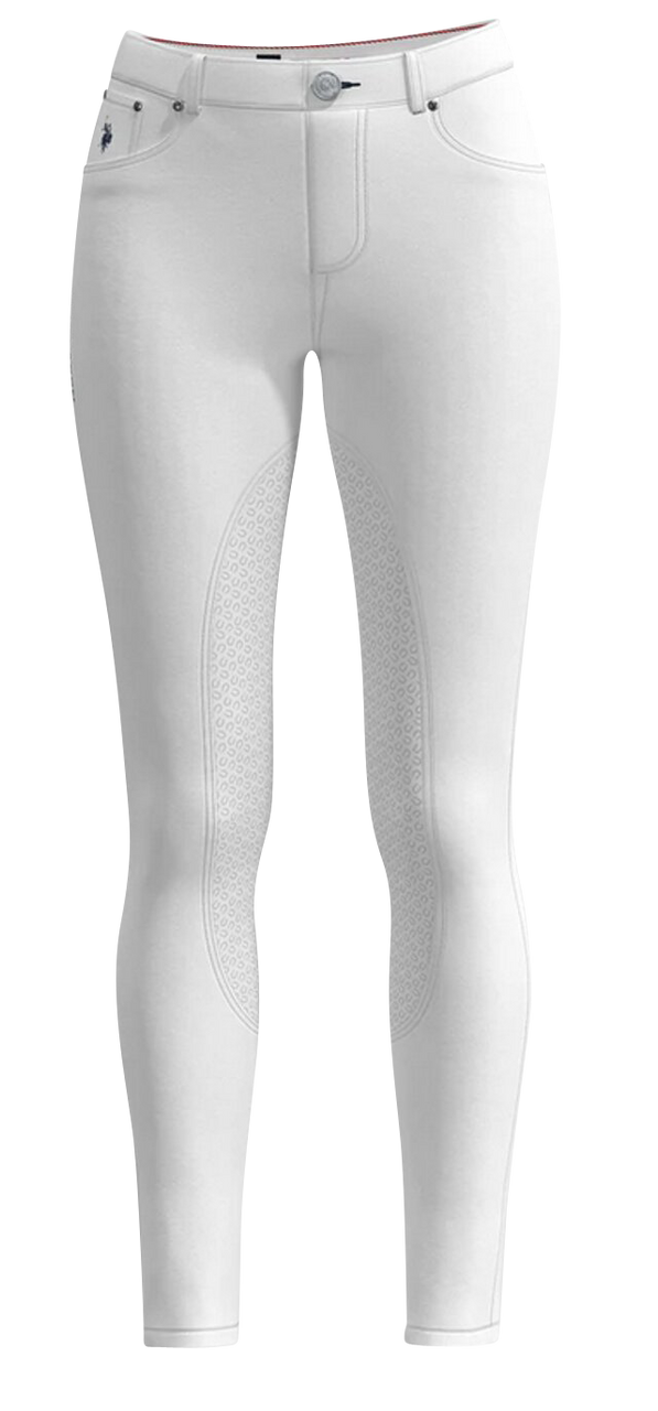 Polo USPA Pro blanco para mujer