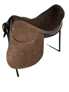 19" Brown Handmade Traditional Half Suede Polo Saddle