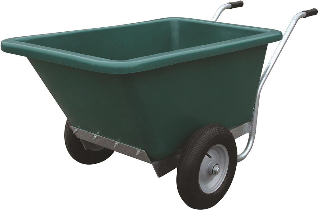 Carretilla de carrocería fija de 250 L (verde)