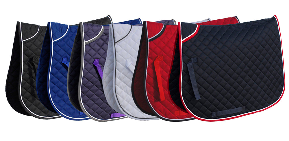 Quilted Saddle Pad with Twin Piped Edge