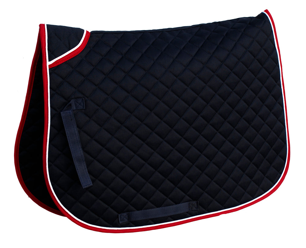 Quilted Saddle Pad with Twin Piped Edge