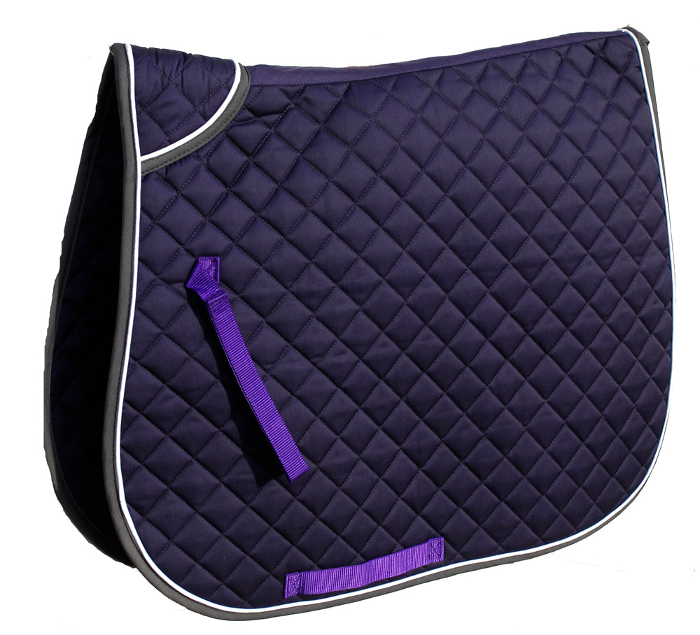 Quilted Saddle Pad with Twin Piped Edge