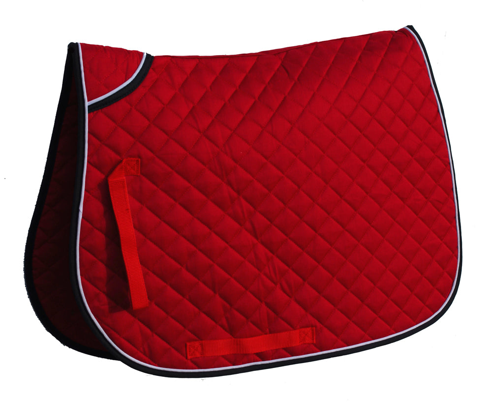 Quilted Saddle Pad with Twin Piped Edge