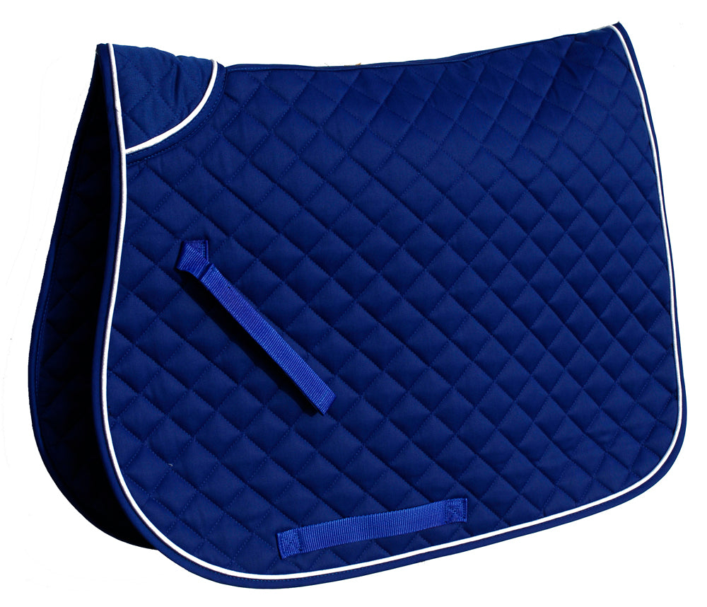 Quilted Saddle Pad with Twin Piped Edge