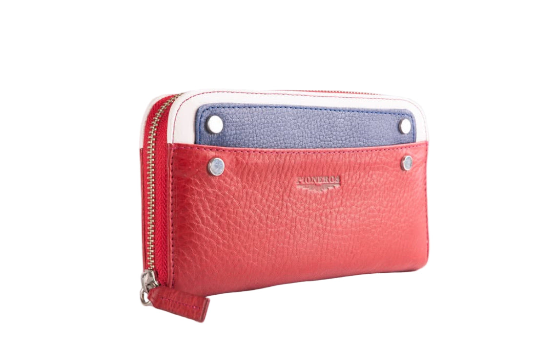 Pioneros Tricolour Purse - Red