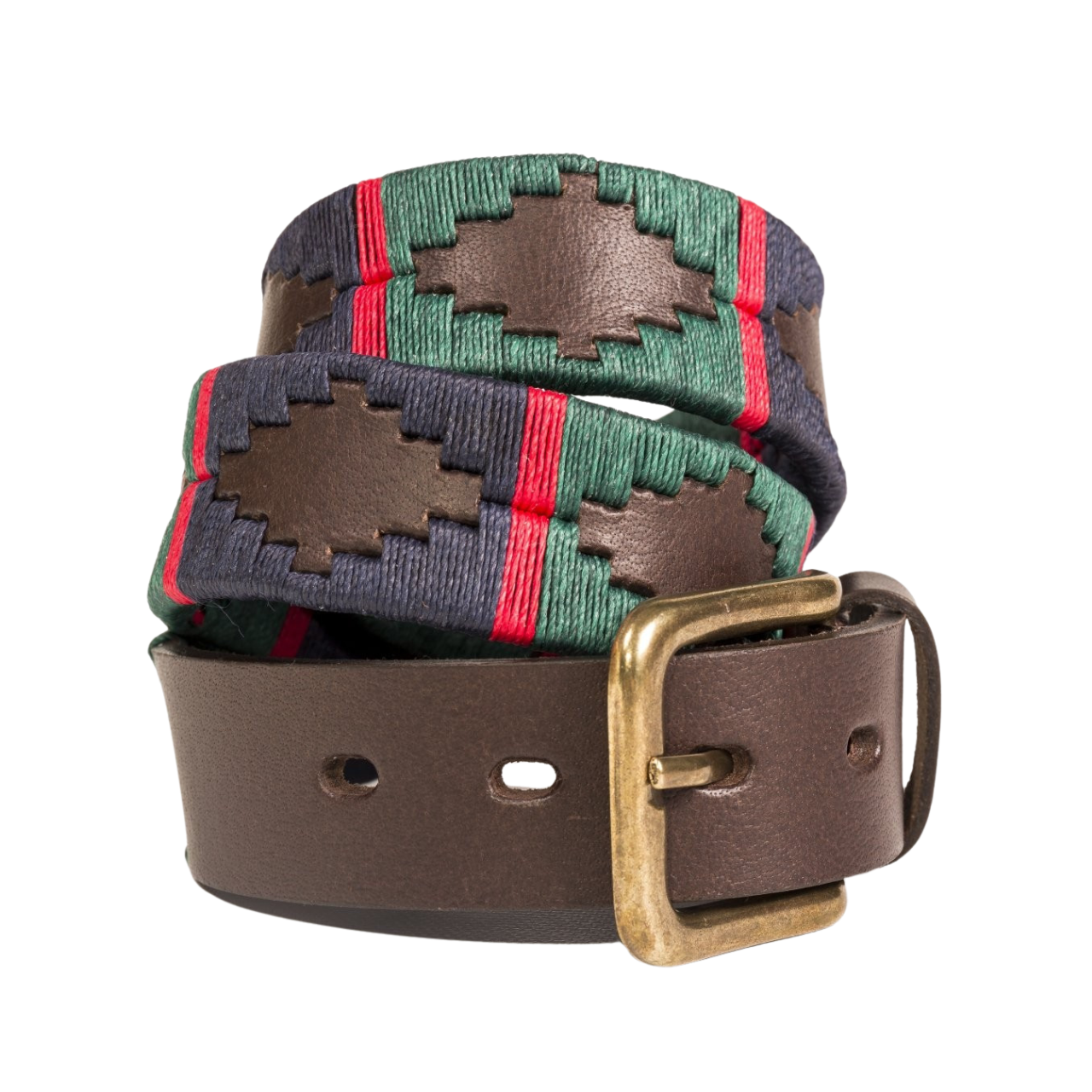 Cinturón argentino (azul marino/verde oscuro/franja roja)